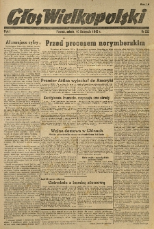 Głos Wielkopolski. 1945.11.10 R.1 nr255