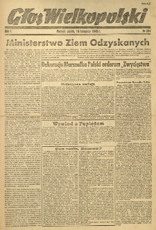 Głos Wielkopolski. 1945.11.16 R.1 nr261