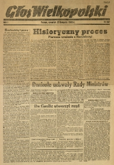 Głos Wielkopolski. 1945.11.22 R.1 nr267