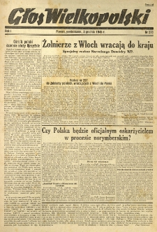 Głos Wielkopolski. 1945.12.03 R.1 nr278
