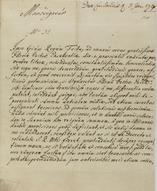 List Ferdynanda księcia Kurlandii do Jana Sebastiana Szembeka, Gdańsk 07.01.1711