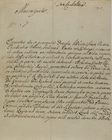 List Ferdynanda księcia Kurlandii do Jana Sebastiana Szembeka, Gdańsk 11.02.1711