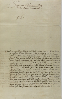 List Ferdynanda księcia Kurlandii do kr&oacute;la Augusta II, Gdańsk 18.05.1712