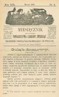 Miesięcznik Galicyjskiego Towarzystwa Ochrony Zwierząt. 1895 R.19 Nr3