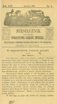 Miesięcznik Galicyjskiego Towarzystwa Ochrony Zwierząt. 1895 R.19 Nr6