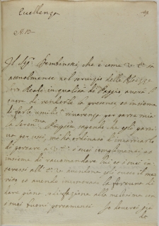List Guarinniego do Jana Sebastiana Szembeka, Drezno 23.05.1720