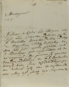 List Stanisława Tarło kuchmistrza koronnego do Jana Sebastiana Szembeka, 18.06.1720