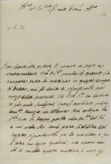 List Girolamo Grimaldiego arcybiskupa Edessy i nuncjusza apostolskiego w Polsce do Jana Sebastiana Szembeka, 16.10.1720