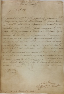List kardynała S. Clementi do Jana Sebastiana Szembeka, Rzym 16.01.1723