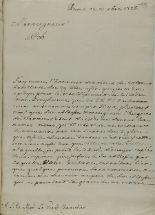 List Jakuba Pucheta do Jana Sebastiana Szembeka, Rzym 18.12.1726