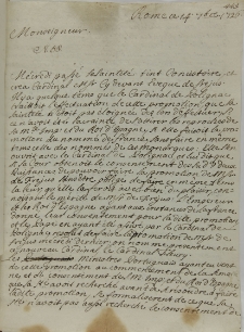 List Jakuba Pucheta do Jana Sebastiana Szembeka, Rzym 14.09.1726