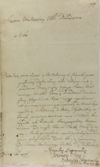 List Katarzyny Sienieńskiej kseni klarysek w Nowym Sączu do Jana Sebastiana Szembeka, 21.09.1726