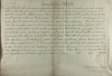 Breve Benedykta XIII skierowane do Augusta II 31.06.1728