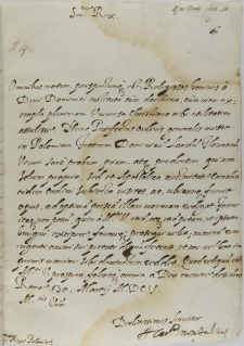 List kardynała Alessandro Perretiego de Montalto do kr&oacute;la Zygmunta III, Rzym 30.03.1602