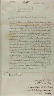 List Stanisława Karnkowskiego arcybiskupa gnieźnieńskiego do króla Zygmunta III, Łowicz 20.01.1603