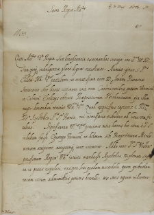 List kardynała Cintiusa Aldobrandiego do króla Zygmunta III, Rzym 03.03.1603