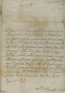 List kardynała Cintiusa Aldobrandiego do króla Zygmunta III, Rzym 19.07.1603