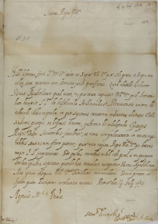 List kardynała Cintiusa Aldobrandiego do króla Zygmunta III, Rzym 19.07.1603