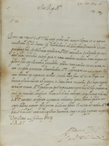 List kardynała Pietro Aldobrandiniego do kr&oacute;la Zygmunta III, Rzym 21.02.1604