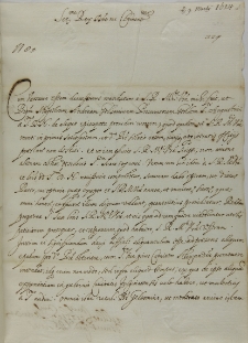 List kardynała Cosimo de Torresa do króla Zygmunta III, Rzym 09.03.1624