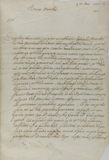 List Michaela Perettusas do króla Zygmunta III, Rzym 23.05.1624