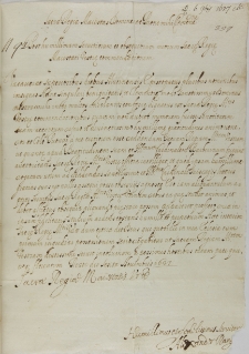 List Alessandro Rangoniego do kr&oacute;la Zygmunta III, Florencja 06.11.1627