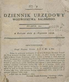 Dziennik Urzędowy Województwa Kaliskiego 1828.01.08 Nr2