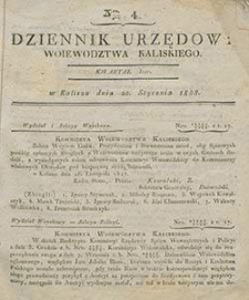 Dziennik Urzędowy Wojew&oacute;dztwa Kaliskiego 1828.01.22 Nr4
