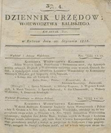 Dziennik Urzędowy Województwa Kaliskiego 1828.01.22 Nr4