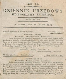 Dziennik Urzędowy Województwa Kaliskiego 1828.03.11 Nr11