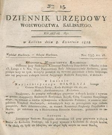 Dziennik Urzędowy Województwa Kaliskiego 1828.04.08 Nr15