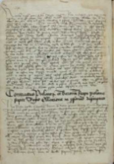 Contractus prelatorum et baronum Regni Polonie super regis elleccione in personas descriptas