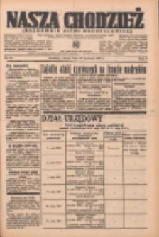 Nasza Chodzież: organ poświęcony obronie interesów narodowych na zachodnich ziemiach Polski 1937.04.13 R.8 Nr84