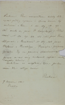 List Pauliny Chaleckiej do Celestyny Działyńskiej, Psarskie 07.06.1845