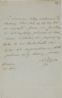 List Antoniny Platerowej do Celestyny Działyńskiej, Wroniawy 31.05