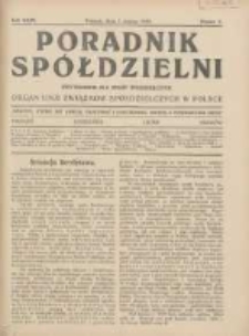 Poradnik Sp&oacute;łdzielni: dwutygodnik dla spraw sp&oacute;łdzielczych: organ Unji Związk&oacute;w Sp&oacute;łdzielczych w Polsce 1928.03.01 R.35 Nr5
