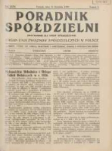 Poradnik Spółdzielni: dwutygodnik dla spraw spółdzielczych: organ Unji Związków Spółdzielczych w Polsce 1928.04.15 R.35 Nr8