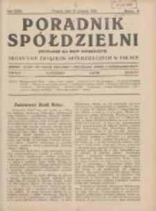 Poradnik Sp&oacute;łdzielni: dwutygodnik dla spraw sp&oacute;łdzielczych: organ Unji Związk&oacute;w Sp&oacute;łdzielczych w Polsce 1928.08.15 R.35 Nr16