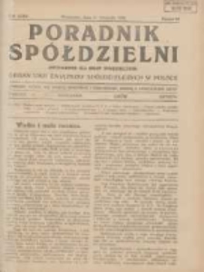 Poradnik Spółdzielni: dwutygodnik dla spraw spółdzielczych: organ Unji Związków Spółdzielczych w Polsce 1928.11.15 R.35 Nr22