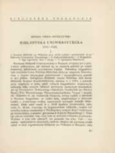 Bibljoteka Uniwersytecka 1919-1929