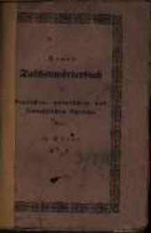 Neues Taschenw&ouml;rterbuch der deutschen, polnischen und franz&ouml;sischen Sprache