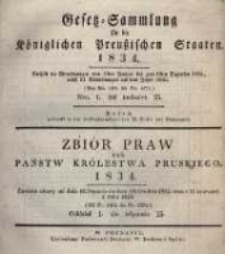 Gesetz-Sammlung für die Königlichen Preussischen Staaten. 1834 No1