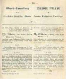 Gesetz-Sammlung f&uuml;r die K&ouml;niglichen Preussischen Staaten. 1873.05.01 No11