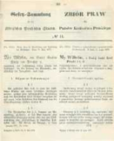 Gesetz-Sammlung f&uuml;r die K&ouml;niglichen Preussischen Staaten. 1873.05.15 No14