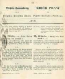 Gesetz-Sammlung f&uuml;r die K&ouml;niglichen Preussischen Staaten. 1873.07.31 No27