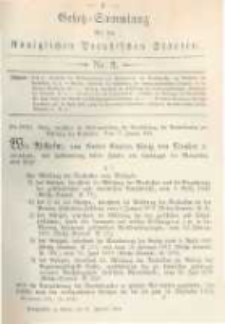 Gesetz-Sammlung für die Königlichen Preussischen Staaten. 1881.01.27 No2