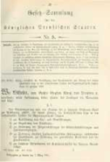 Gesetz-Sammlung für die Königlichen Preussischen Staaten. 1881.03.07 No5
