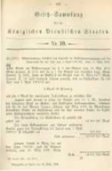 Gesetz-Sammlung für die Königlichen Preussischen Staaten. 1881.03.25 No10