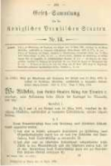Gesetz-Sammlung für die Königlichen Preussischen Staaten. 1881.04.16 No14
