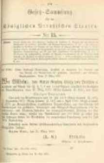 Gesetz-Sammlung für die Königlichen Preussischen Staaten. 1881.05.10 No15
